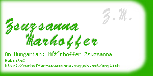 zsuzsanna marhoffer business card
